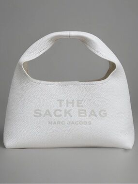 Marc Jacobs White 'The Sack Bag' Mini Tote